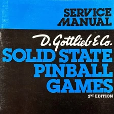 Gottlieb Solid State Pinball Games Service Manual Schematics System 1 ORIGINAL