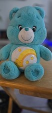 13"Care Bears Wish Bear Shooting Star Teal Fuzzy Plush 2015
