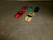 5 AURORA THUNDERJET FORD GT  COBRA GT SLOT CAR BODIES ONLY -  AS IS