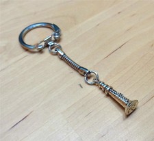 BEACH FASHION TALL LIGHTHOUSE RHODIUM SNAKE KEYCHAIN