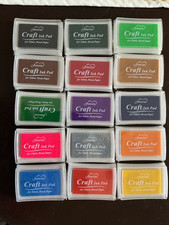 15 Colors Washable Craft Ink Pads for DIY, Scrapbooking  Stamping