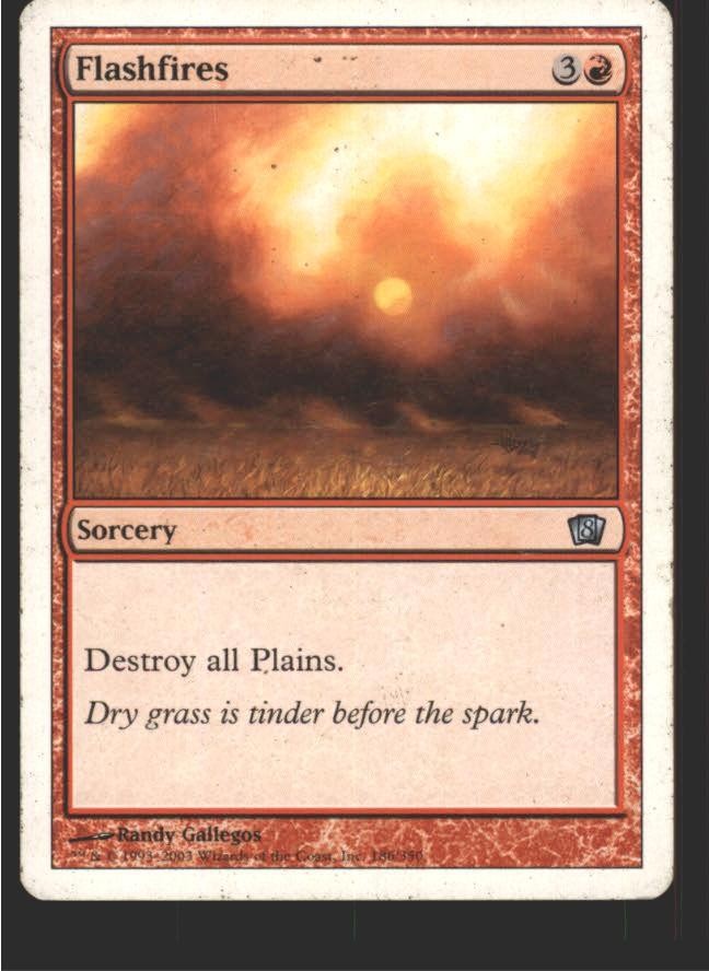 Flashfires 186 Uncommon 8th Edition Magic: The Gathering Lightly Played