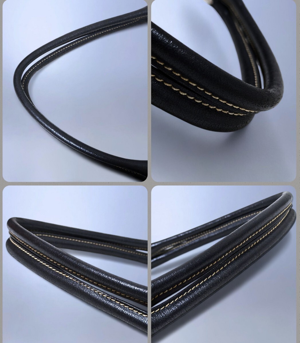 Prada Large Logo Nylon Leather Tote Shoulder Bag Vintage Authentic thumbnail 7