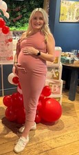 Club L London Pink Maternity Baby Shower Dress