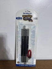 BACHMANN 44510 HO E-Z TRACK 9" STRAIGHT TERMINAL RERAILER nickel silver Open