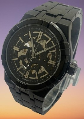 Beautiful Maurice Lacroix Aikon Skeleton Automatic All Black Working Watch
