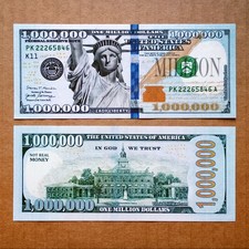 MILLION DOLLAR BILL FUNNY PLAY MONEY NOVELTY VISION BOARD