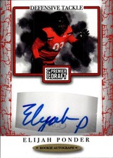2021 SAGE Premier Draft #A188 Elijah Ponder Autographs Red