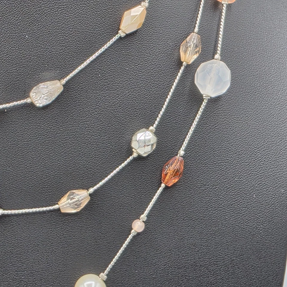 Lia Sophia Multi Hilo Tono Plata Multicolor Cuentas de Plástico Ajustables 13" Foto 2 de 4