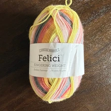 Knit Picks Felici Limited Edition 28109 “Endless Summer” Self Striping Sock Yarn