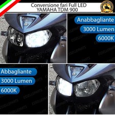 CONVERSIONE FARO LED PER YAMAHA TDM 900 ANABBAGLIANTE ABBAGLIANTE 6000K BIANCO