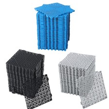 Interlocking Drainage Floor Mat 12" x 12" PVC Non-Slip Floor Tiles For Restroom
