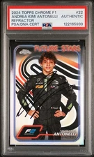 Kimi Antonelli 2024 Topps Chrome F1 Refractor RC Auto PSA Authentic Rookie