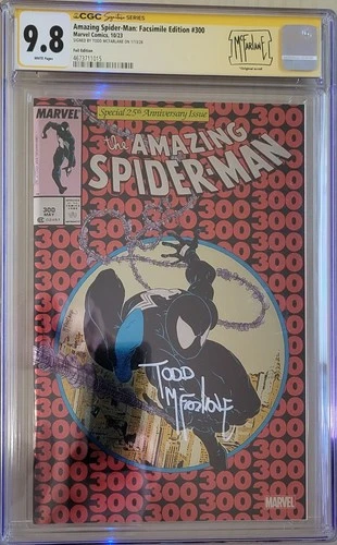 AMAZING SPIDER-MAN #300 CGC 9.8 SS TODD MCFARLANE FOIL FACSIMILE CUSTOM LABEL