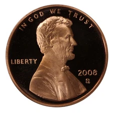 2008 -S Lincoln Memorial Cent Gem Proof Single Coin