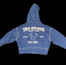 True Religion blue horseshoe hoodie