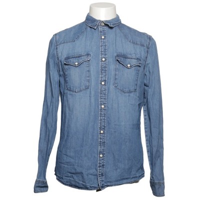 Divided by H&M, Jeanshemd, Größe: M, Blau, Baumwolle, Einfarbig, Denim #DdP