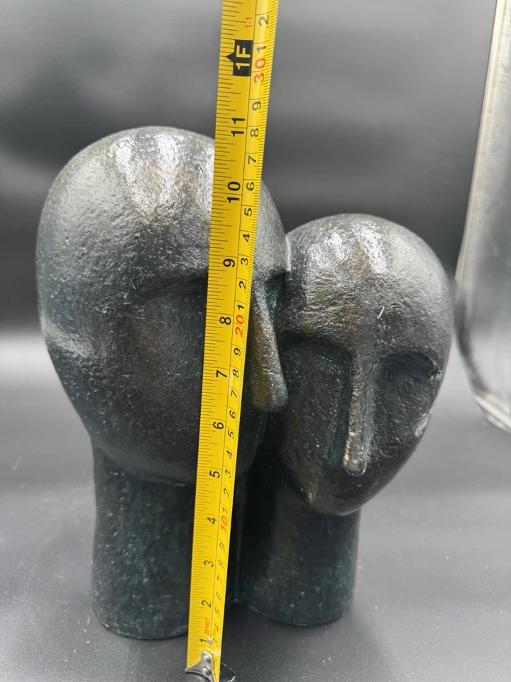 Escultura de cabeza de pareja de resina polivinílica Gaubert Foto 4 de 4