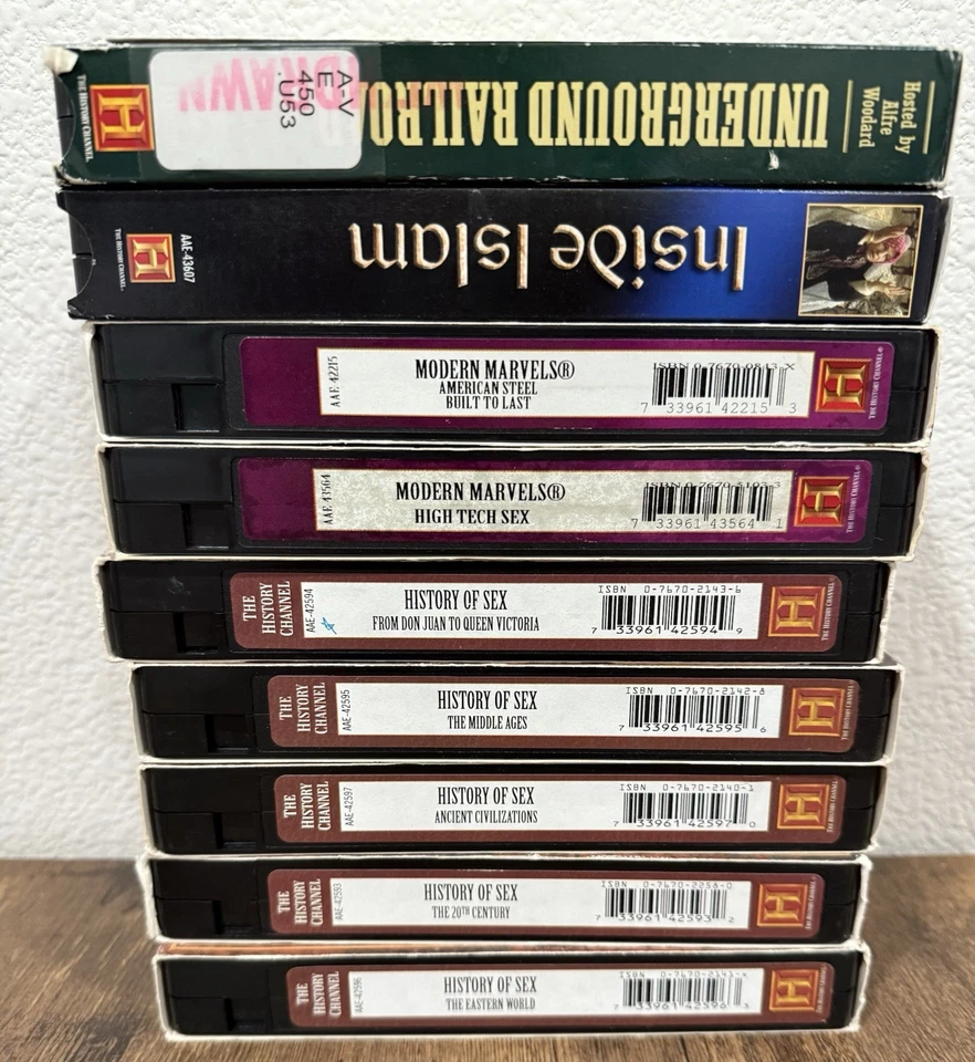 A & E + History Channel Lot of 5 VHS Tapes Modern Marvels/History of Sex/Islam.. - Image 3 of 4
