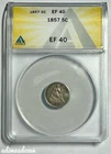 1857 H10C Seated Liberty Half Dime (ANACS XF40) TH8691GB