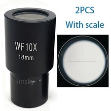 WF10X 18mm Biological Microscope Optical Eyepiece Lens 23.2mm with Reticle