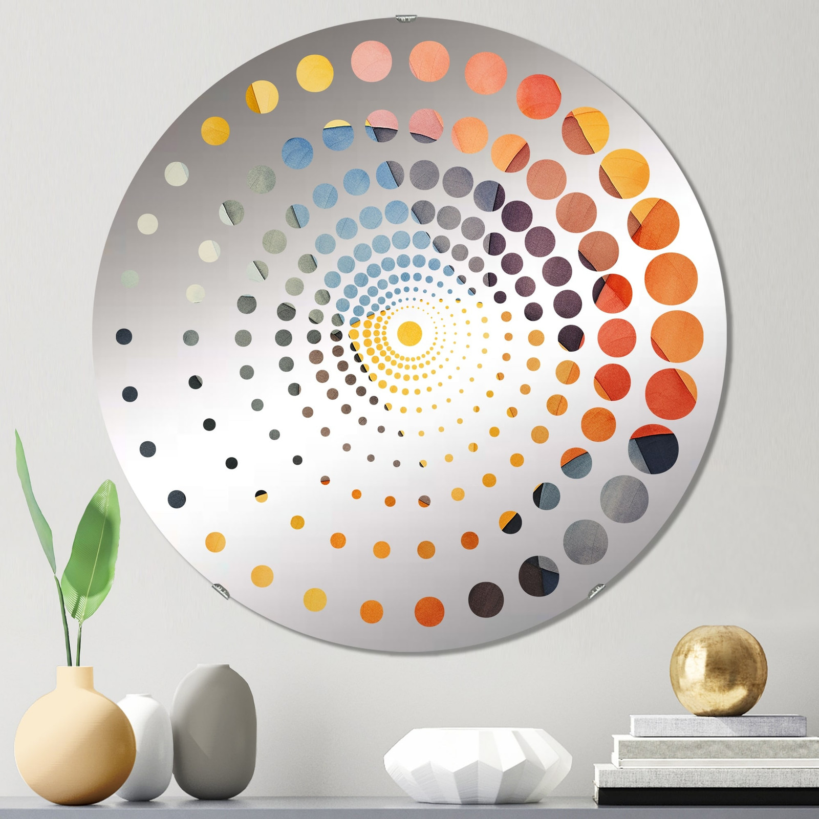 Modern Abstract Geometric Soft Colors Tiles II Design Art Print