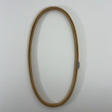 Vintage Wood Embroidery Hoop - Gibbs - Oval - 12x6 in - Metal Clasp