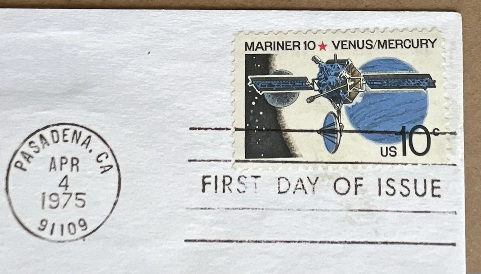 1975 USA Mariner 10 FDC • Venus & Mercury Mission • NASA JPL Pasadena - Image 3 of 4