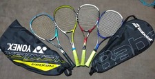 Soft tennis rackets, set of 4, with case
