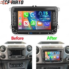 6G+128GB Android 15 Autoradio Apple CarPlay GPS RDS Navi für VW Amarok 2010-2021