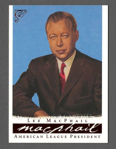 Lee Macphail [Variation] #40 2003 Topps Gallery HOF card