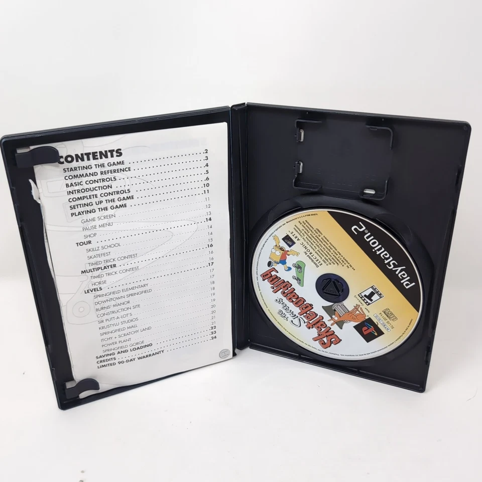 The Simpsons: Skateboarding (PS2 Playstation 2, 2002) CIB Complete  - Bad Manual - Image 2 of 4