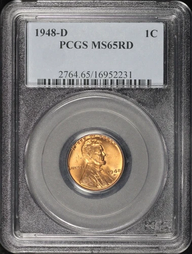 1948-D Lincoln Wheat Cent PCGS MS-65 RD
