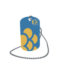 Dog Tag Flag Zoetermeer Netherlands Dog Tag Aluminium 30 x 50mm