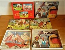 4  Anciens Puzzles  Bob et Bobette années 1970 Bon état