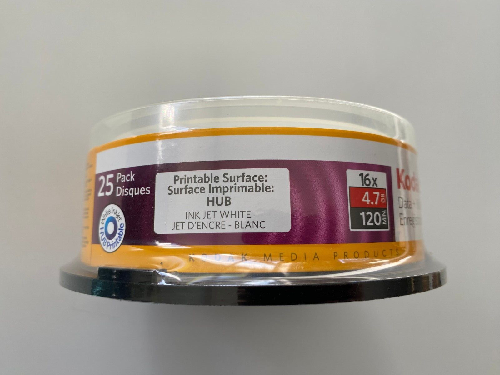 25x Kodak DVD-R Blank DVD Discs. 120 Mins/4.7GB/16x Write Speed ...