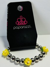 2 Paparazzi Bracelet- 3 Yellow Roses Three Turquoise With White Rose - Kids