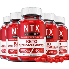 5-Pack NTX Keto ACV Gummies, NTX Keto Gummies for Weight Loss- 300 Gummies