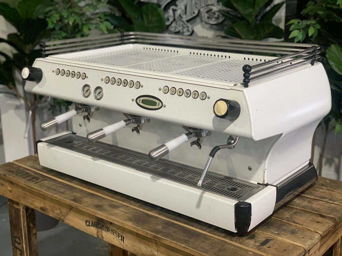 LA MARZOCCO FB80 3 GROUP MATTE WHITE SILVER ESPRESSO COFFEE