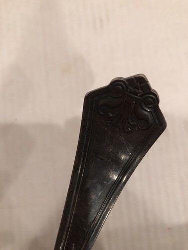 PERSIAN Ladle Twisted Handle Silverplate 1871 Stamped CLARK Rare Form - Foto 12 di 12