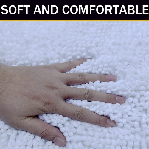 3-Piece Ultra Soft Non-Slip Chenille Bathroom Rug Set - Absorbent & Plush - Picture 6 of 39