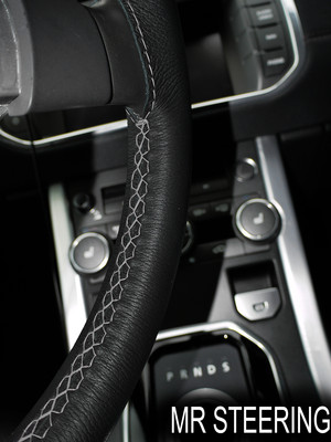 Für Audi A4 B5 B6 94-05 Echtleder Lenkradbezug Grün Doppelte Naht