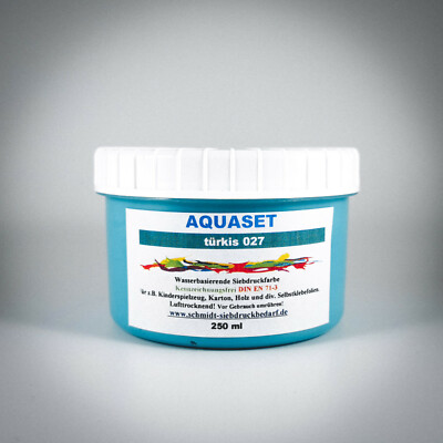 250ml SICO AQUASET 027 Türkis | Siebdruck | Farbe der Zukunft | DIN EN 71-3