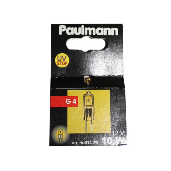Paulmann Goldlicht 10W 12V Halogen Deco Lampe Birne G4 Stiftsockel Gold Dimmbar-image
