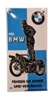 Vintage BMW Germany Porcelain Enamel Sign Garage Advertising Retro Metal