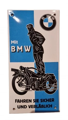 BMW Germany  Porcelain Enamel Emaille Sign – Vintage Garage Advertising Metal