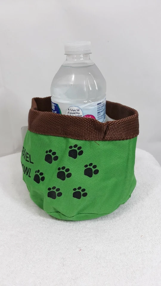 BOW WOW PALS Plegable Viaje Mascota Perro Comida Agua Tazón Resistente 1 Litro-32oz Foto 3 de 4