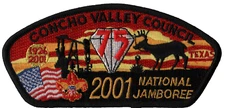 2001 Jamboree Concho Valley Council TX JSP Black Bdr (AR876)