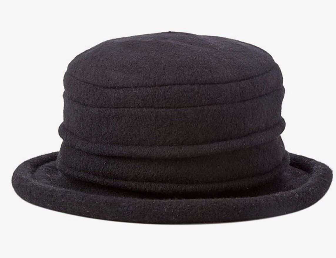 Scala Pronto Wool Bucket Hat. One Size - Black