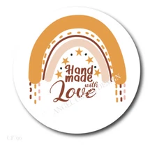 BOHO Rainbow Handmade With Love Scrapbook Stickers Envelope Seals